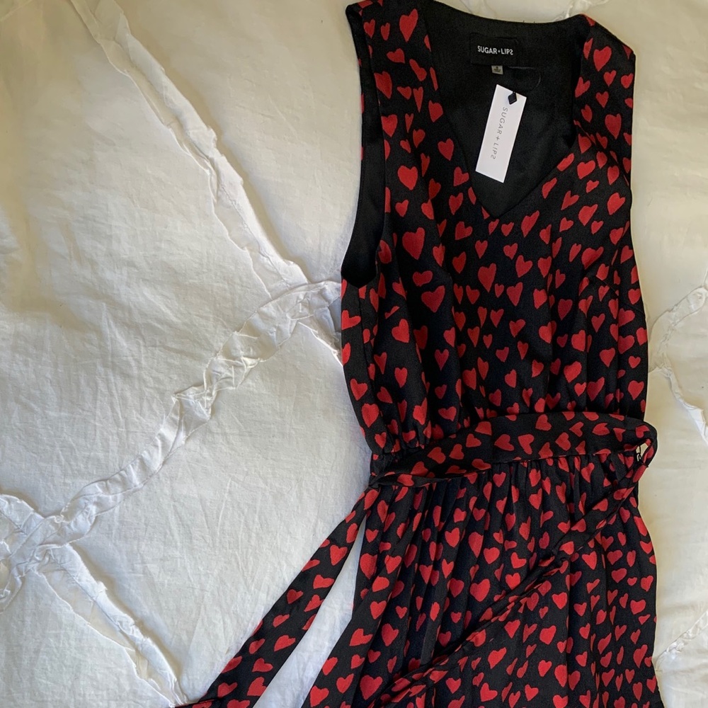 Heart print dress